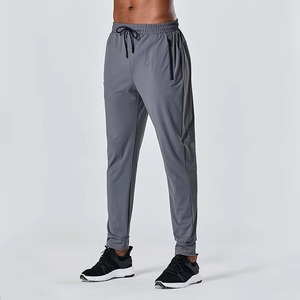 Wholesale OEM Activewear Breathable ice silk basic Trousers Gym trouser Pants Plain Custom logo Sweatpants for Men - Product Image 2