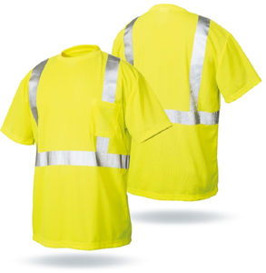 Camiseta de Seguridad Reflectante de Alta Visibilidad Personalizada para Fabricantes al por Mayor, 100% Algodón/Poliéster, Antiarrugas - Product Image 1