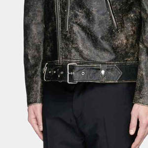 Vestes en cuir PU pour hommes de style motard de couleur unie nouvel état décoration de poche 3D à la mode mode moto nouvel arrivage - Product Image 6