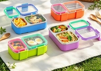 Boîte à lunch de haute qualité en acier inoxydable 304, boîte à lunch portable pour les employés de bureau, avec couvercle pour une fermeture facile