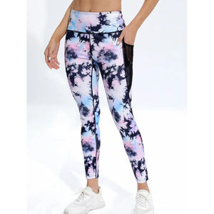 Femme Vente en gros Leggings doux à porter au quotidien Pantalon de fitness taille haute Mesdames Leggings de vêtements en polyester uni et respirant - Product Image 1