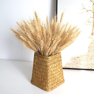 Cesta organizadora de escritorio de pasto marino, linda, hecha a mano, contenedor de papelería de paja - Product Image 6