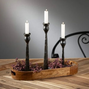 Portavelas de Hierro Forjado Estilo Rústico, Soporte para Velas de Metal Decorativo en Tamaños Pequeño, Mediano y Grande, Modelos de Decoración Navideña - Product Image 4