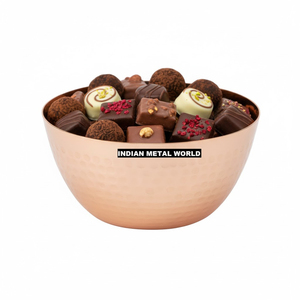 Tazón de Cobre Martillado a Mano al por Mayor, Tazón Decorativo de Metal Color Oro Rosa para Decoración del Hogar y Regalos, Mejor Precio - Product Image 1