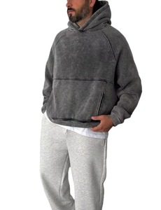 Sweat à capuche surdimensionné personnalisé pour homme, en coton molletonné, imprimé numériquement, style streetwear, fabricant OEM en gros - Product Image 5