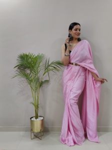 Mới Thiết Kế Bên Mặc Sẵn Sàng Để Mặc Sarees Với In Kỹ Thuật Số Làm Việc Với Áo Ấn Độ Sarees Cho Đám Cưới Và Mặc Giản Dị - Product Image 6