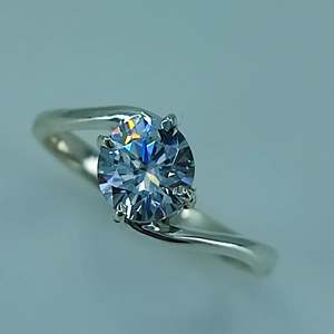 Navya <b>Craft</b> 925 Solid Sterling Silver Blue Topaz Round Handmade Women's <b>Ring</b> Sizes 4-13 for Christmas Anniversary Birthday - Product Image 6