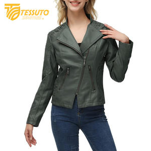 Chaqueta de cuero real para mujer de calidad superior Chaqueta de cuero genuino de alta calidad con MOQ bajo Chaquetas de mujer de cuero con estilo - Product Image 4