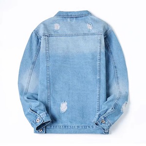 2025 veste en jean chaude pour femme avec détails déchirés en dentelle de cristal et doublure en fourrure pour l'automne printemps - Product Image 3