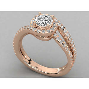 Bague pour femme en or 9 carats avec diamant solitaire cultivé en laboratoire, élégante et luxueuse - Product Image 4