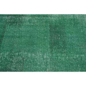 พรมตุรกีโบราณแบบทันสมัยขนาดใหญ่3.9 x 8.2ft สีเขียวปะต่อวัสดุขนสัตว์ยางสำหรับห้องโถงสี่เหลี่ยมผืนผ้าห้อง3900ชุด - Product Image 5