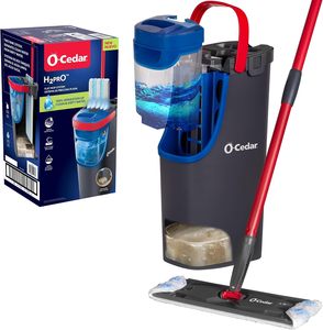 ระบบไม้ถูพื้นแบบแบน O-Cedar H2prO พร้อมถังน้ำสะอาดคู่ ระบบทำความสะอาดน้ำสะอาด แผ่นไมโครไฟเบอร์แบบใช้ซ้ำได้ สำหรับพื้นไม้เนื้อแข็ง กระเบื้อง และไวนิล - Product Image 6