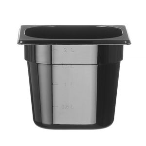 Contenitore Gastronorm 1/6 HENDI GN 2.4L Nero per Conservazione Alimenti 176x162x(H)150mm - Product Image 1