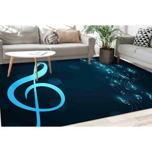 Alfombra Musical con Diseño de Clave de Sol: Alfombra Antideslizante Impresa en 3D, Alfombra de Chenilla - Product Image 2