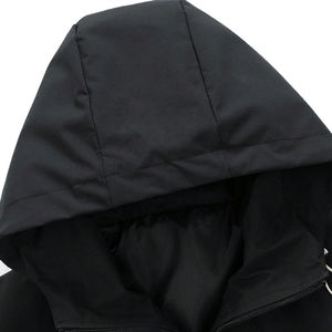 Chaqueta de invierno informal estilo Hip Hop para hombre, cazadora impermeable con cuello con capucha, tela de lona - Product Image 3