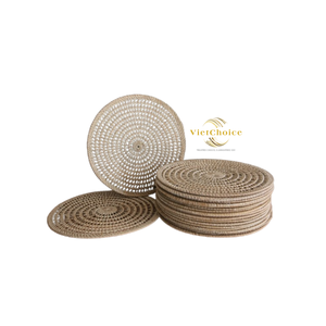 Ensemble de sets de table en rotin écologiques et durables, personnalisables, tissés à la main, résistants à la chaleur, protection de table pour la maison, banquet, utilisation en extérieur - Product Image 1