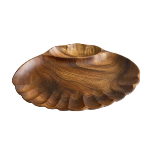 Plateau de service en bois pour chips et trempette avec saucières à assaisonnement, haute qualité, pour fêtes, restaurants et hôtels - Product Image 2