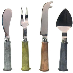 Handmade in India Finest Quality Gold-Plated Resin Handle Decorative <b>Cheese</b> <b>Knives</b> <b>Set</b> Western Tableware for Home Use - Product Image 4