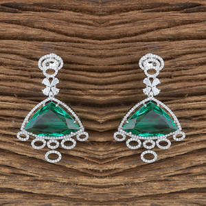 Pendientes clásicos de circonita cúbica para mujer con chapado en rodio Material de latón estilo de encanto para aniversario otro patrón - Product Image 6