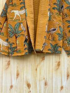 Abrigo Reversible de estilo Vintage para mujer de otoño, nueva colección, chaqueta de dama de honor de talla grande de algodón acolchado Kantha bordado - Product Image 2