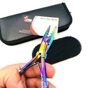 Alicates para extensiones de pelo de acero inoxidable con logotipo personalizado Arco Iris, cadena de titanio múltiple, nariz, tres agujeros, Nano Micro cuentas, logotipo personalizado - Product Image 6