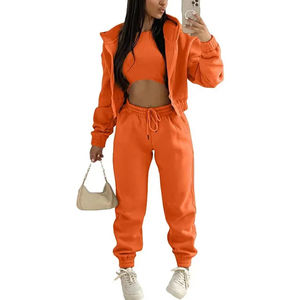 2024 nueva llegada hombres ecológico 100% algodón chándal transpirable 3 piezas Jogger conjunto personalizable - Product Image 5