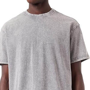 เสื้อยืดผู้ชายแขนสั้นฟอกสีลายวินเทจดีไซน์ใหม่ล่าสุดเข้ารูป - Product Image 5