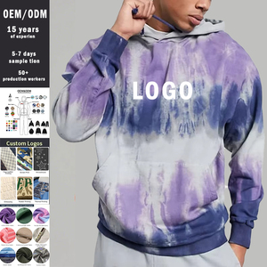 Sweat-shirts tie-dye pour hommes sur mesure OEM, matériaux de haute qualité avec couleurs, tailles et logo personnalisés, sweat-shirt élégant pour hommes - Product Image 1