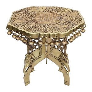 High Quality Brass Side <b>Table</b> with Unique Geometric Frame for Trendy Homes Accessible Available at Affordable Price from India - Product Image 2
