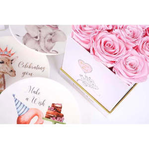 Luna Eternal Baby Rose Gift Box Handmade <b>Paper</b> Design with Plant <b>Pattern</b> - Product Image 3