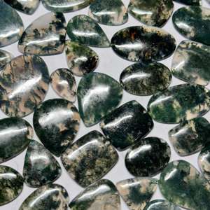 Moss Agate Gemstone Venta al por mayor Natural Moss Agate Beautiful Agate Gemstone para la fabricación de joyas - Product Image 3
