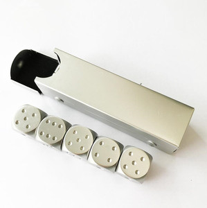 ¡Oferta! Dados creativos de aleación de aluminio para ocio, caja portátil de dados de aluminio - Product Image 4