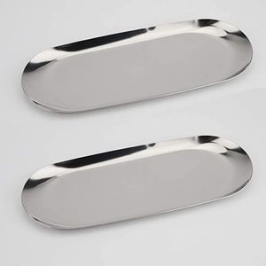 Plateau de service élégant en acier inoxydable pour une décoration de cuisine moderne et une présentation efficace des aliments lors de réunions sociales - Product Image 3
