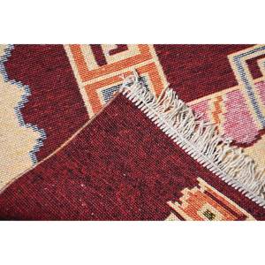 Alfombra Turca Vintage de 2.9x3.9 pies, Alfombra Pequeña de Lana con Diseño de Patchwork Beige - Product Image 4