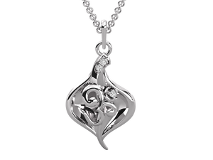 Collier pendentif cœur en or jaune blanc 24 carats avec diamant, breloques en or 24 carats pour femmes, provenant d'un exportateur indien - Product Image 5