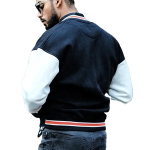 Chaqueta Varsity de Invierno para Hombre de Alta Calidad, Mangas de Lana, Transpirable, Resistente al Viento, Ecológica, Antibacteriana, Personalizable, Informal - Product Image 4