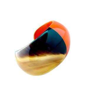 Joyería de cuerno personalizada, brazaletes de cuerno de búfalo Natural, pulseras de cuerno pulidas anchas para mujer, joyería Bohemia, accesorios de moda - Product Image 4