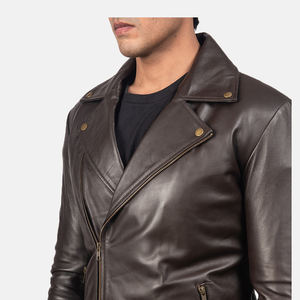 Vestes en cuir imperméables pour hommes de style urbain avec col montant et logo frontal, respirantes, pour l'hiver et la course - Product Image 4