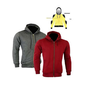 Sweat à capuche de moto d'hiver en polyester de style urbain, coupe-vent, avec doublure polaire, équipement de protection pour les motards et les passionnés de moto - Product Image 3