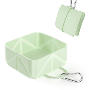ELEVE - Tazón de Viaje Plegable de Silicona Impermeable para Mascotas, Tazón Plegable Antideslizante para Comida y Agua para Perros y Gatos con Mosquetón - Product Image 1