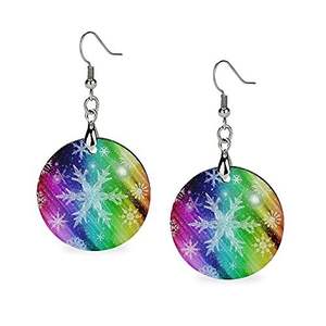 Design imprimé en bois d'acacia, vente en gros, à la mode, vêtements de fête, pris en charge pour toutes les saisons, ensemble de boucles d'oreilles faites par l'homme - Product Image 3