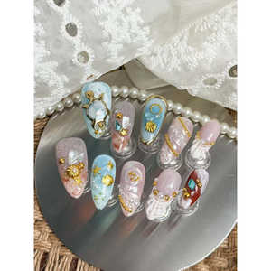 Uñas Postizas Atlantis Glow, Arte de Uñas con Efecto Brillante - Product Image 3