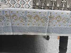 Nappe en coton indien Boho faite à la main Design floral imprimé pour mariage rustique ou décor de salle à manger - Product Image 6