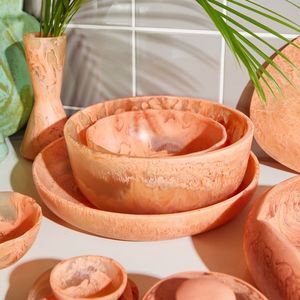 Customize Colorful Handmade Durable Full Resin Bowl with Base for Chocolate Candy Sweets & Jewelry-Modern Luxury Lavable Washer - Product Image 2