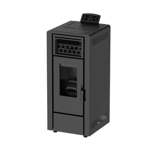 Poêle à granulés de bois autoportant avec foyer, fenêtre de visualisation frontale, commande tactile, design moderne en fonte pour chauffage intérieur - Product Image 6