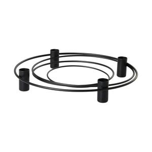 Portavelas de alambre metálico negro mate de lujo, linterna triangular minimalista para decoración de mesas de boda, elegante soporte para velas tipo T para decoración. - Product Image 5