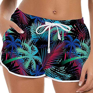 Pantalones cortos atléticos de cintura alta para mujer, pantalones cortos de entrenamiento físico de secado rápido, pantalones cortos de Yoga de talla grande con logotipo, pantalones cortos para correr en la playa con bolsillo frontal - Product Image 3