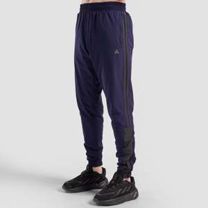 Pantalon de survêtement XL bleu marine décontracté et athlétique, taille haute, en coton et élasthanne de qualité supérieure, avec bande latérale et fermeture éclair, idéal pour le printemps et les activités de plein air - Product Image 3