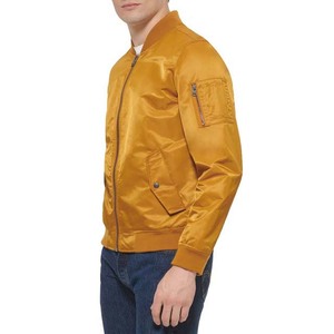 Blousons bombardiers de baseball de couleur personnalisée avec poches OEM Blouson de baseball universitaire en polyester satiné de conception personnalisée pour hommes - Product Image 4