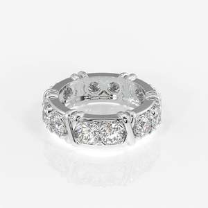 Anillo de Eternidad de Oro de 14K con Diamante Cultivado en Laboratorio de Corte Redondo - Product Image 5